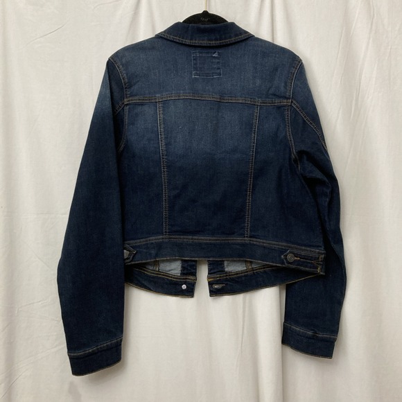 NWT Wax Jean Women's Dark Blue Short Stretch Long Sleeve Denim Jacket - SZ 1X - Picture 5 of 14